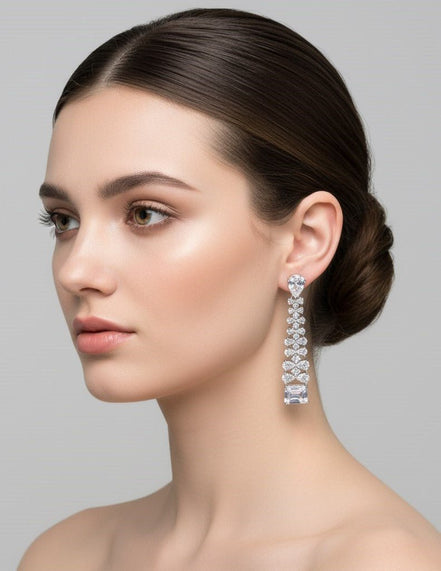 Vivid Crystal Dangle Earrings - Opal Touch