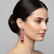 Vivid Crystal Dangle Earrings - Opal Touch