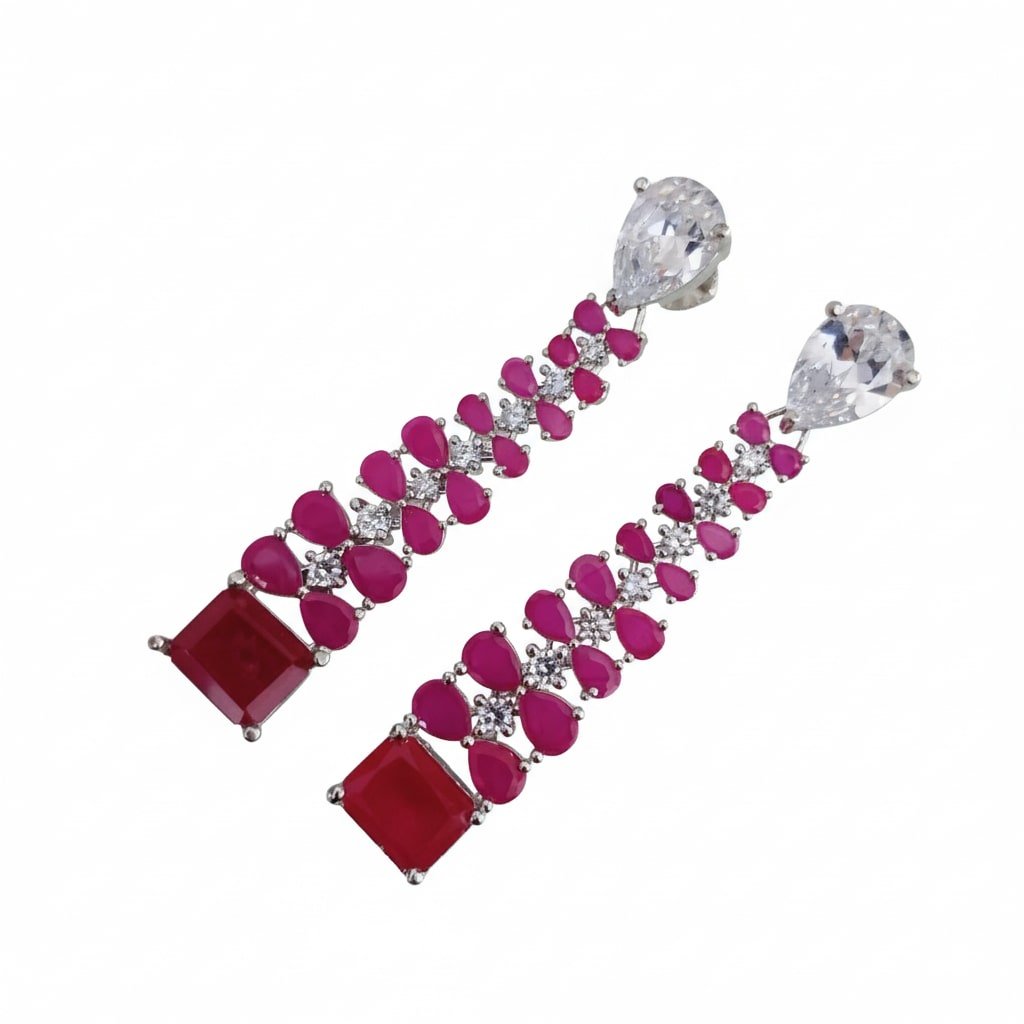 Vivid Crystal Dangle Earrings - Opal Touch