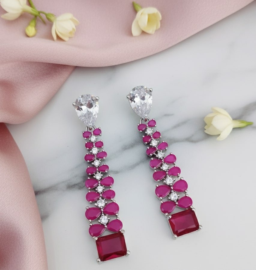 Vivid Crystal Dangle Earrings - Opal Touch