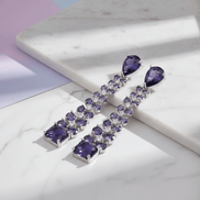 Vivid Crystal Dangle Earrings - Opal Touch