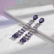 Vivid Crystal Dangle Earrings - Opal Touch