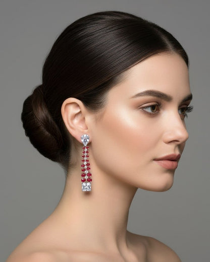 Vivid Crystal Dangle Earrings - Opal Touch