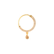 Opal Touch - White CZ Gold Nose Pin - Nose pin