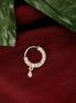 Opal Touch - White CZ Gold Nose Pin - Nose pin