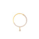 Opal Touch - White CZ Gold Silver Nose Pin - Nose pin