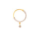 Opal Touch - White CZ Gold Silver Nose Pin - Nose pin