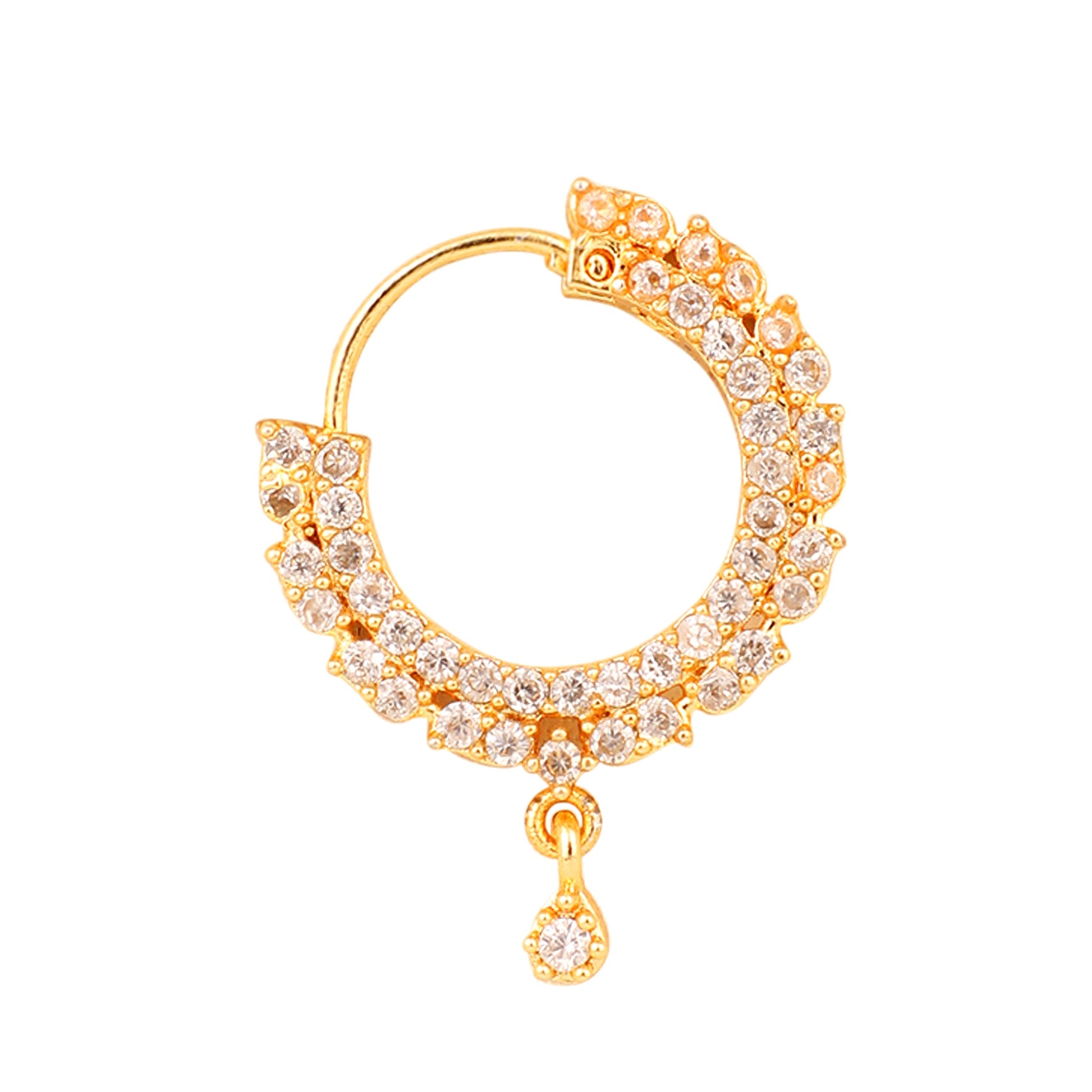 Opal Touch - White CZ Nose Pin - Nose pin