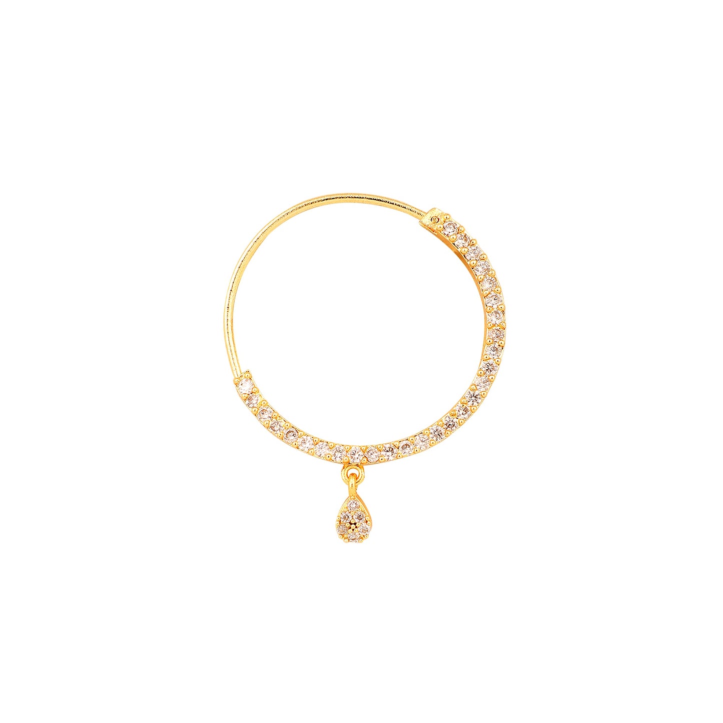 Opal Touch - White Gold Nose Pin - Nose pin