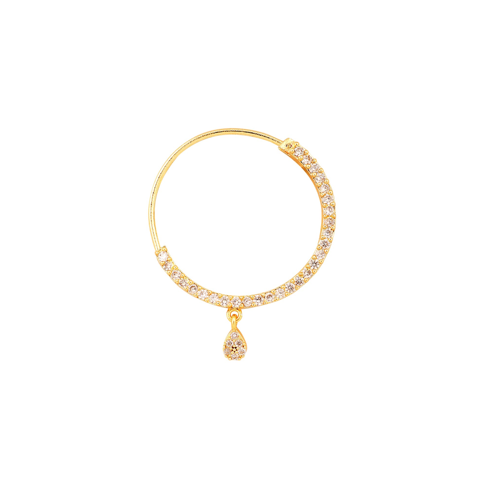 Opal Touch - White Gold Nose Pin - Nose pin