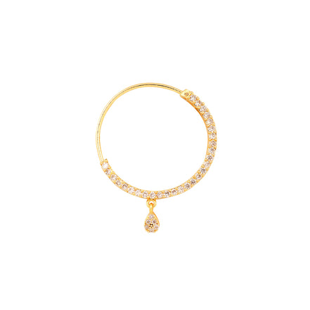 Opal Touch - White Gold Nose Pin - Nose pin