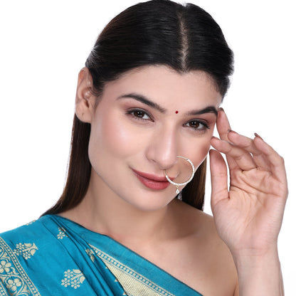 Opal Touch - White Gold Nose Pin - Nose pin