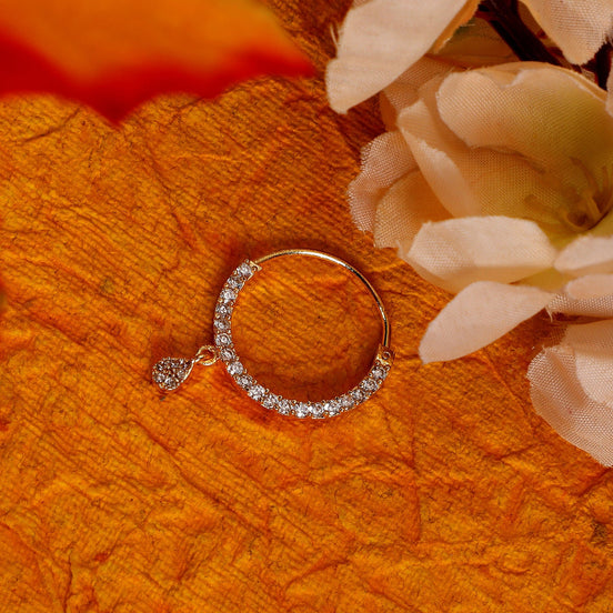 Opal Touch - White Gold Nose Pin - Nose pin