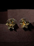 White Gold Plated Star Cluster Stud Earrings - Opal Touch