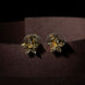 White Gold Plated Star Cluster Stud Earrings - Opal Touch
