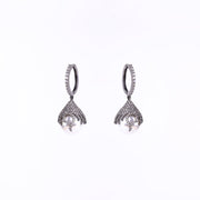 Opal Touch - White Noir Earrings - Earrings