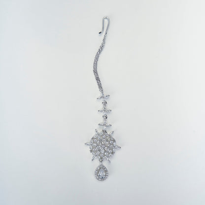 Opal Touch - White Pearl Rhodium Elegance Necklace - Necklace