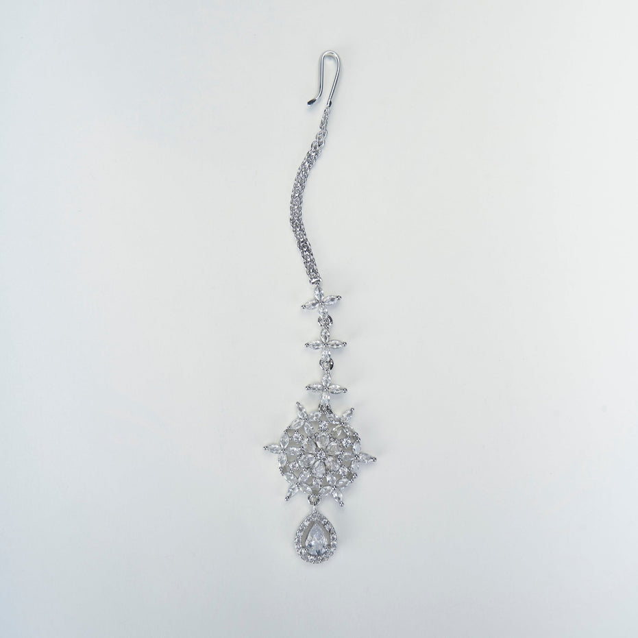 Opal Touch - White Pearl Rhodium Elegance Necklace - Necklace