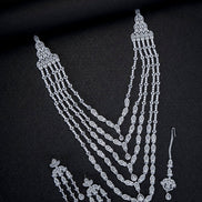 Opal Touch - White Pearl Rhodium Elegance Necklace - Necklace
