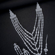 Opal Touch - White Pearl Rhodium Elegance Necklace - Necklace