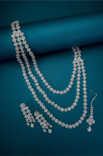 Opal Touch - White Pearl Rhodium Necklace - Necklace