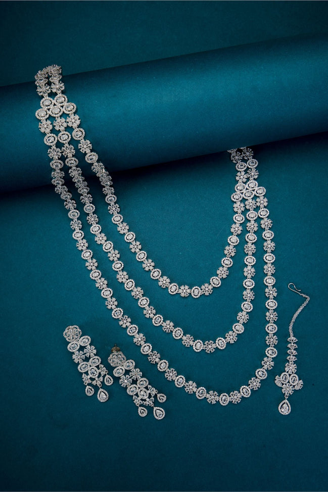 Opal Touch - White Pearl Rhodium Necklace - Necklace