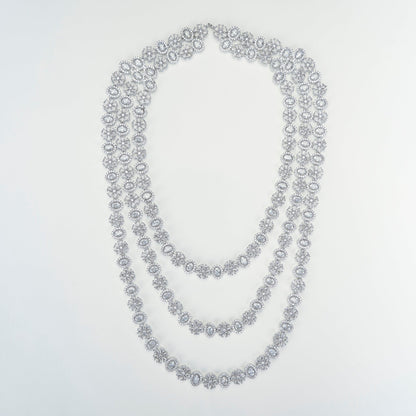 Opal Touch - White Pearl Rhodium Necklace - Necklace