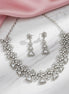 White Radiant Blossom Necklace - Opal Touch