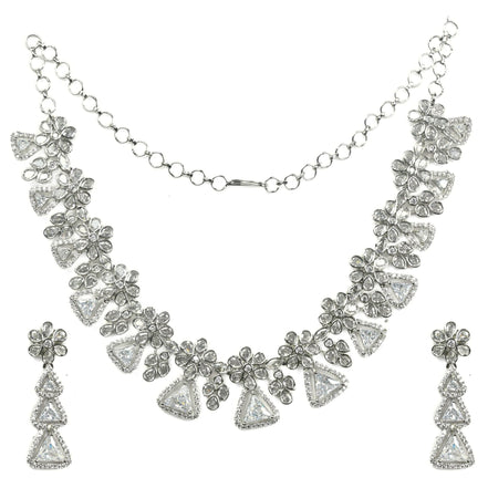 White Radiant Blossom Necklace - Opal Touch