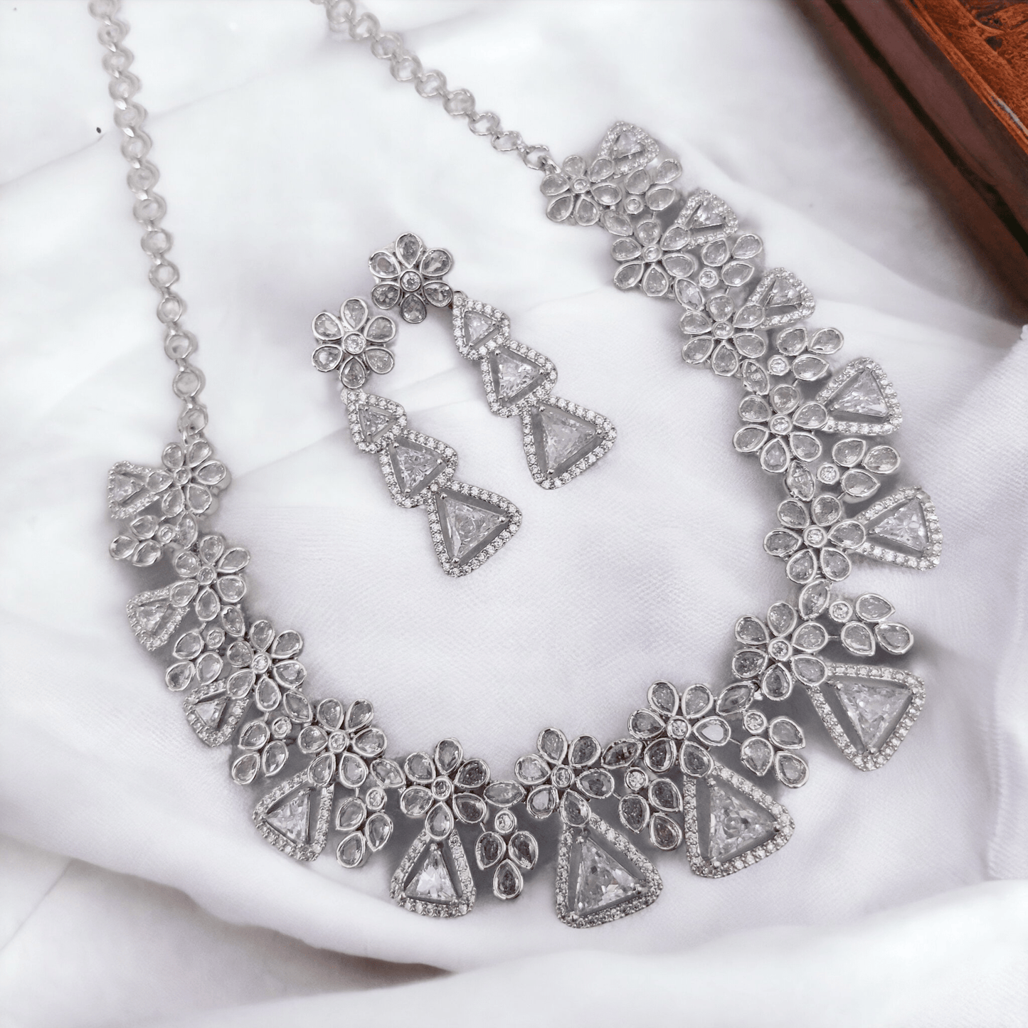 Opal Touch - White Radiant Blossom Necklace - Necklace