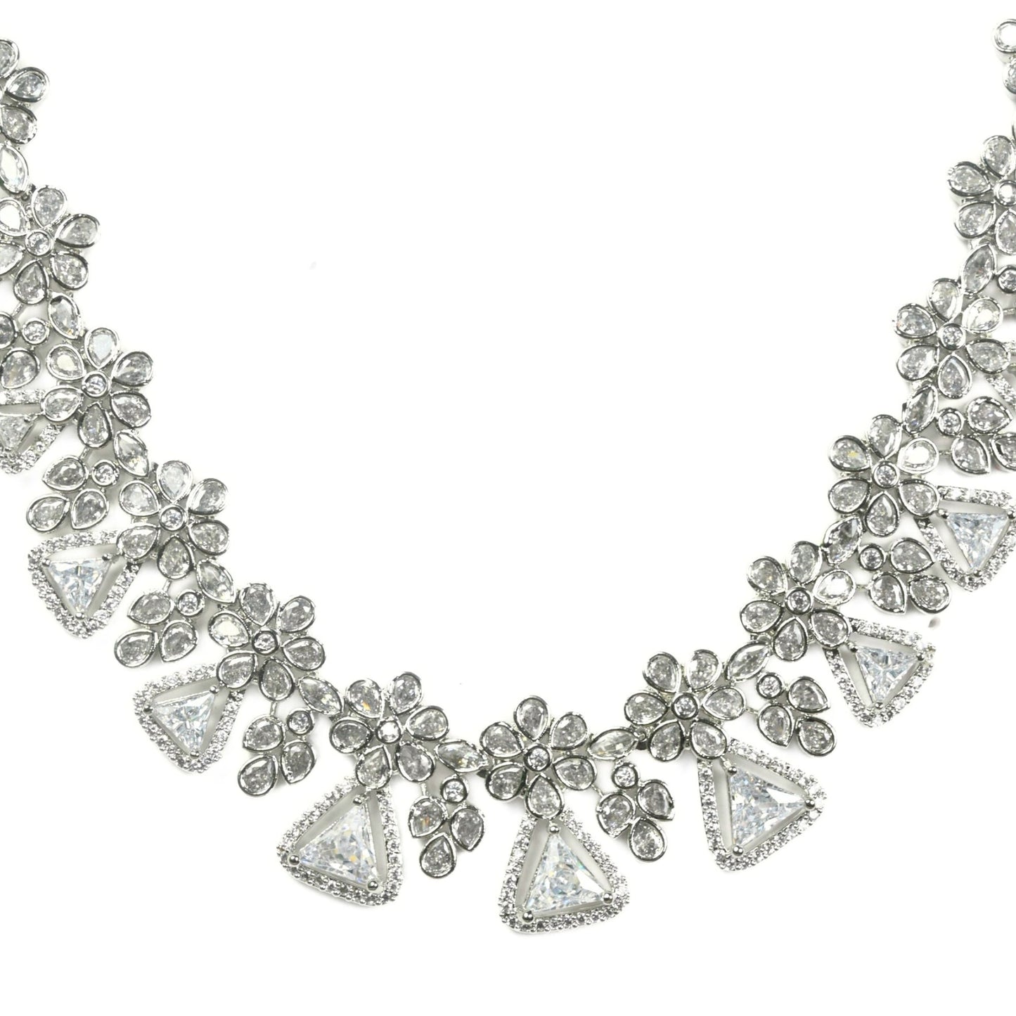 White Radiant Blossom Necklace - Opal Touch