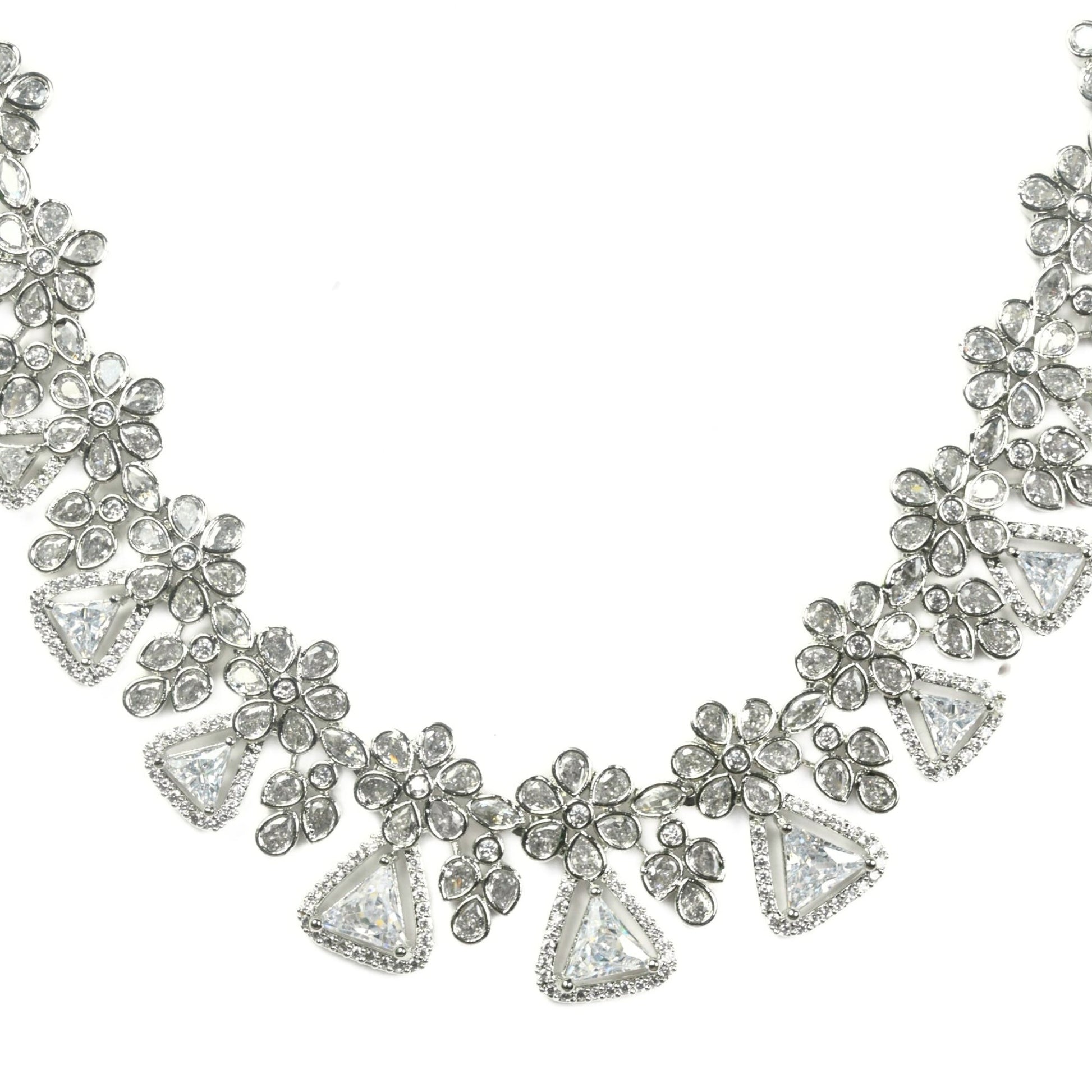 White Radiant Blossom Necklace - Opal Touch