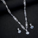 Opal Touch - White Rhodium Elegance Necklace - Necklace
