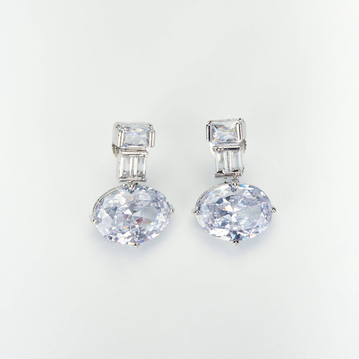 Opal Touch - White Rhodium Elegance Necklace - Necklace