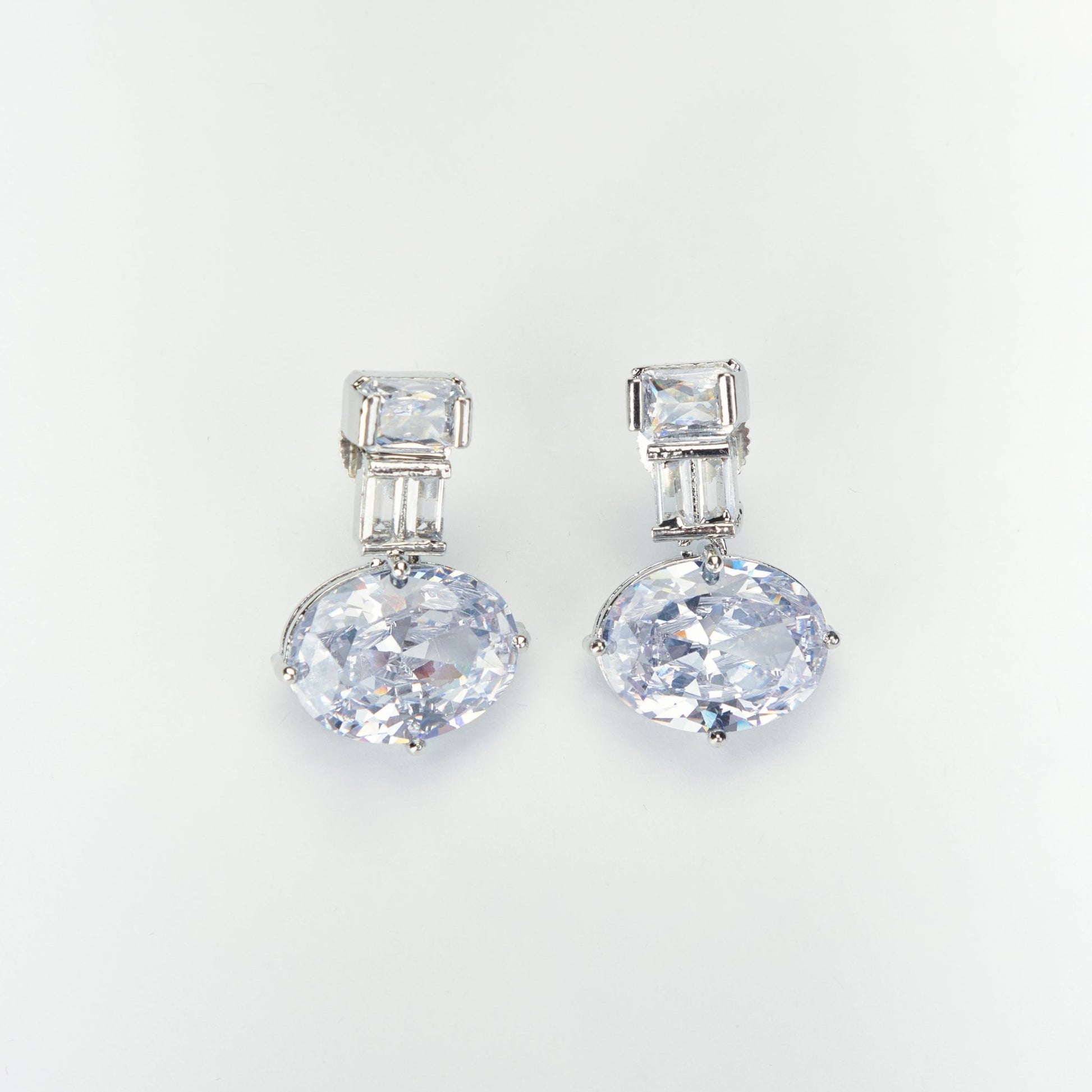 Opal Touch - White Rhodium Elegance Necklace - Necklace