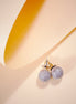 Opal Touch - White Round Diamond Stud Earrings - Studs
