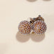 Opal Touch - White Round Diamond Stud Earrings - Studs