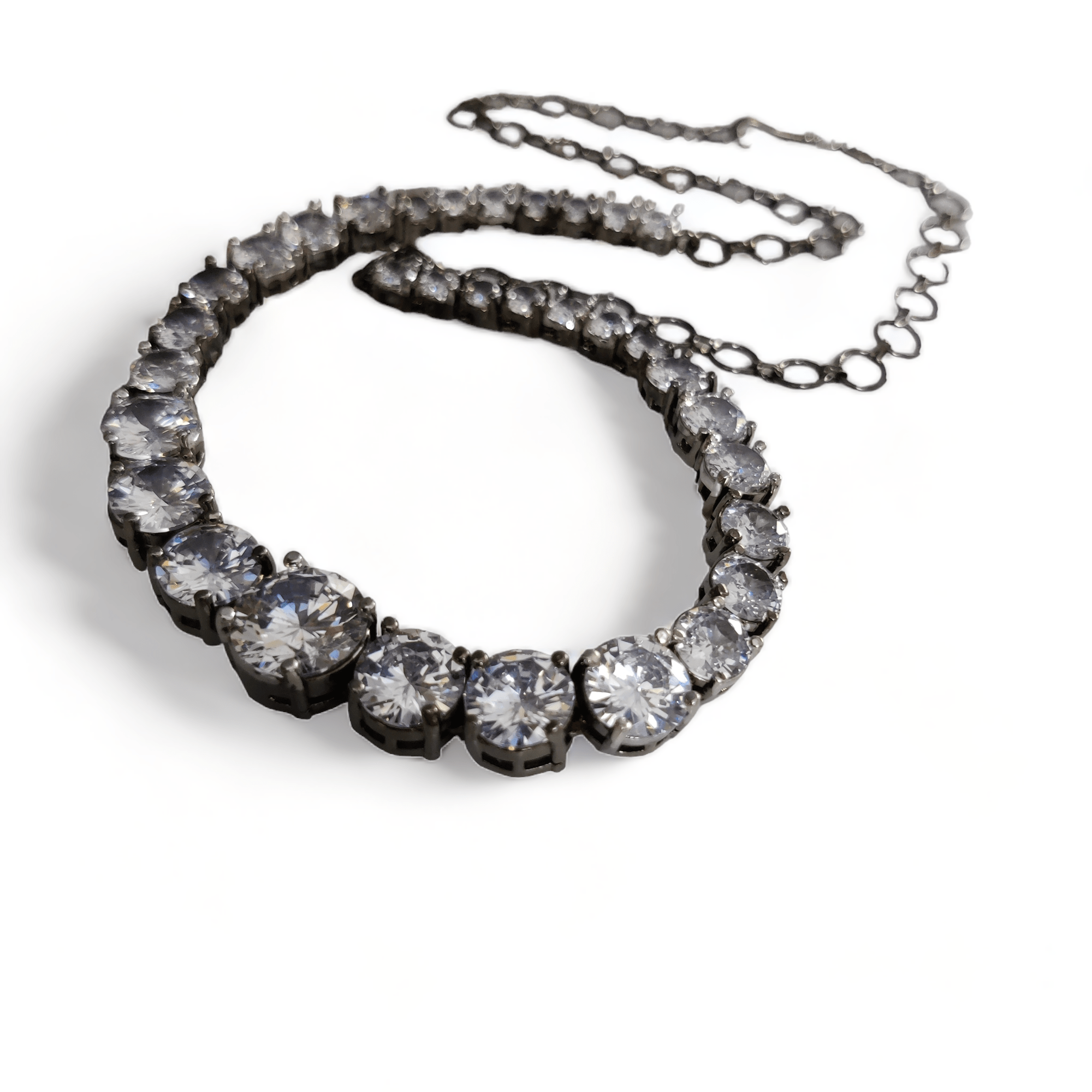 Opal Touch - Whitney - Black Cubic Zirconia Bridal Jewelry Set - Necklace