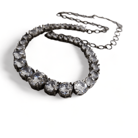 Opal Touch - Whitney - Black Cubic Zirconia Bridal Jewelry Set - Necklace
