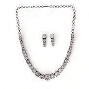 Opal Touch - Whitney - Black Cubic Zirconia Bridal Jewelry Set - Necklace