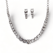Opal Touch - Whitney - Black Cubic Zirconia Bridal Jewelry Set - Necklace