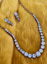 Opal Touch - Whitney - Black Cubic Zirconia Bridal Jewelry Set - Necklace