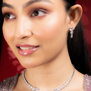 Whitney - Silver Cubic Zirconia Bridal Jewelry Set - Opal Touch