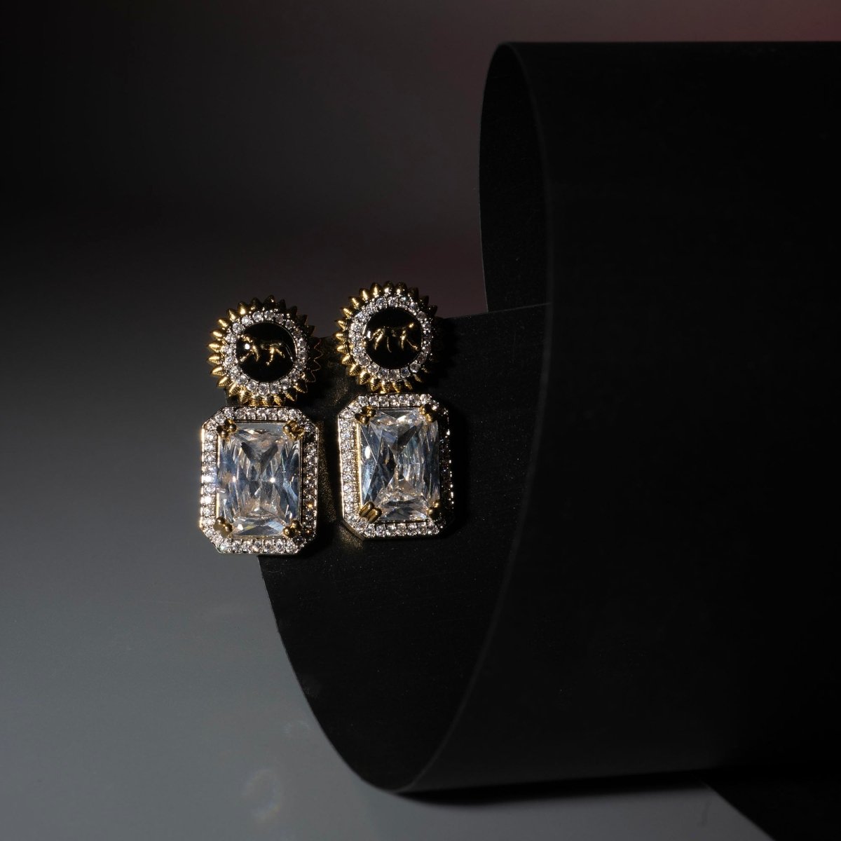 Wild Aura Gold and Silver Plated Earrings Drops - Opal Touch