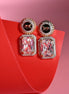 Wild Aura Gold and Silver Plated Earrings Drops - Opal Touch
