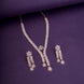 Necklace - Zig Zag CZ Rose Gold Necklace - Opal Touch