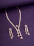 Necklace - Zig Zag CZ Rose Gold Necklace - Opal Touch
