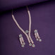 Necklace - Zig Zag CZ Rose Gold Necklace - Opal Touch