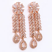 Necklace - Zig Zag CZ Rose Gold Necklace - Opal Touch