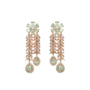 Necklace - Zig Zag CZ Rose Gold Necklace - Opal Touch